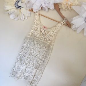 Free People | Intimately | Ivory Crochet Dress XS